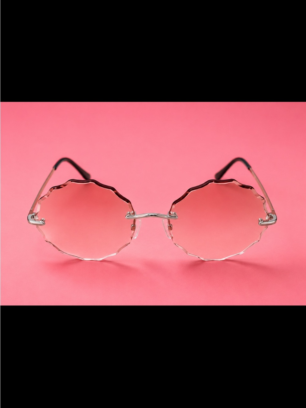 Stylish Pink Tinted Sunglasses - Picture 1 of 8
